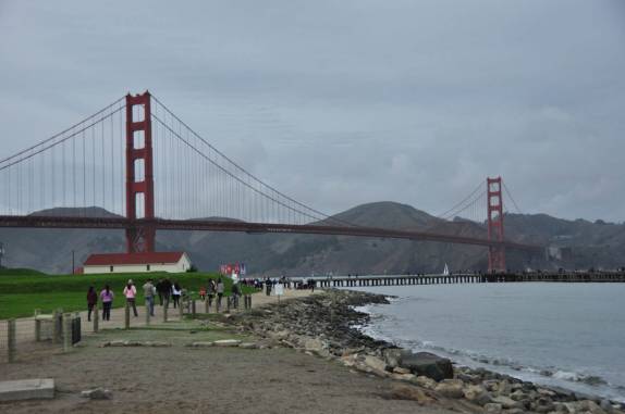 Parque sob a Golden Gate de San Francisco, na Califórnia, nos Estados Unidos